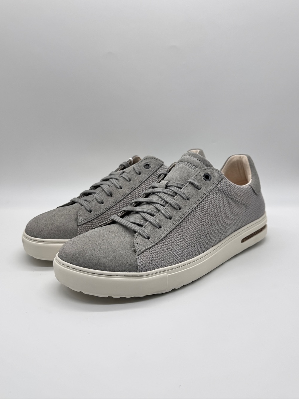 Birkenstock Bend Low Canvas Suede Sneakers Whale Gray Men 10 L12 EU 43 NWOB NEW